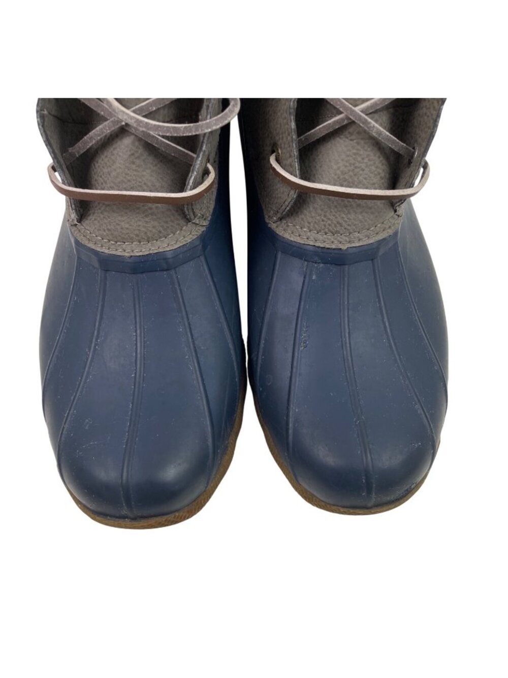 Sperry Duck Boots Womens Size 11 Navy & Gray Waterproof Leather Lace-Up - Picture 4 of 10